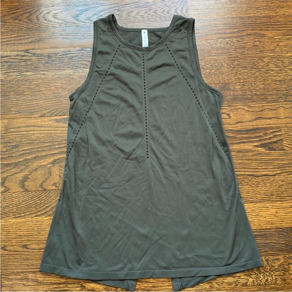 Athleta Fly Away Tank Army Green Sleeveless Top - XXS EUC
